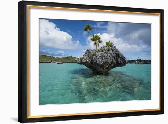 Fiji, Southern Lau Group, Island of Fulanga. Mushroom Islets Formation-Cindy Miller Hopkins-Framed Photographic Print