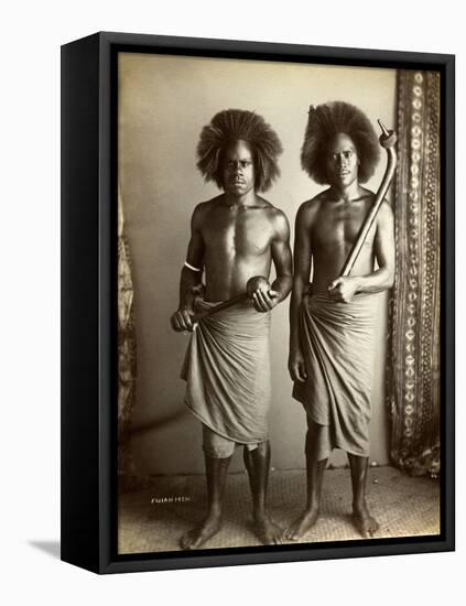 Fijian Men, Fiji, C.1880s-null-Framed Premier Image Canvas