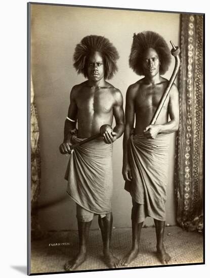 Fijian Men, Fiji, C.1880s-null-Mounted Photographic Print