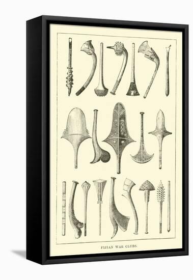 Fijian War Clubs-null-Framed Premier Image Canvas