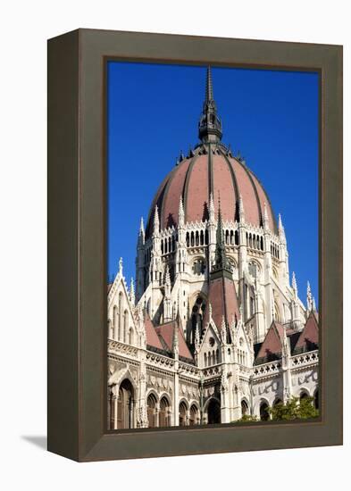 Filigree Detail on Exterior of the Parliament Building, Budapest, Hungary-Kimberly Walker-Framed Premier Image Canvas