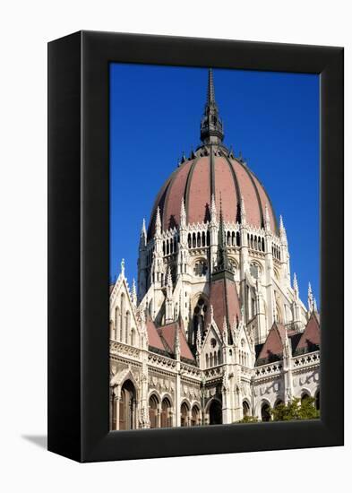 Filigree Detail on Exterior of the Parliament Building, Budapest, Hungary-Kimberly Walker-Framed Premier Image Canvas