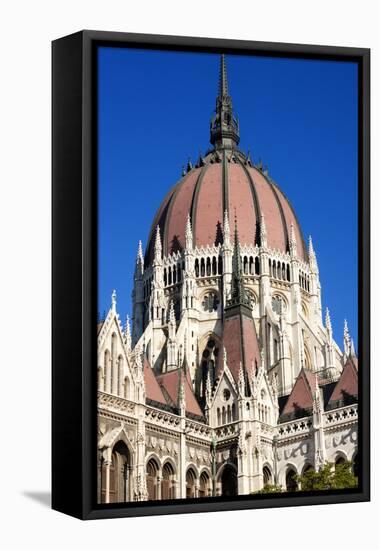 Filigree Detail on Exterior of the Parliament Building, Budapest, Hungary-Kimberly Walker-Framed Premier Image Canvas