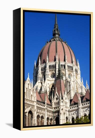 Filigree Detail on Exterior of the Parliament Building, Budapest, Hungary-Kimberly Walker-Framed Premier Image Canvas