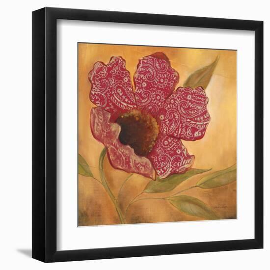 Filigree Poppy 1-Sandra Smith-Framed Art Print