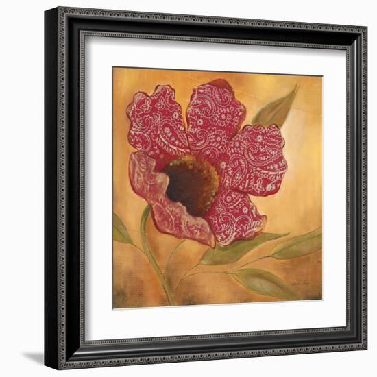 Filigree Poppy 1-Sandra Smith-Framed Art Print