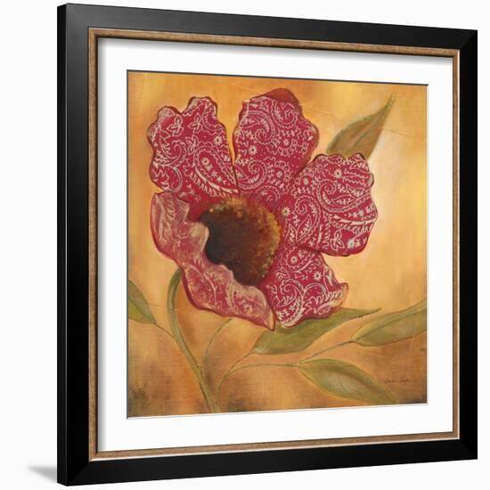 Filigree Poppy 1-Sandra Smith-Framed Art Print