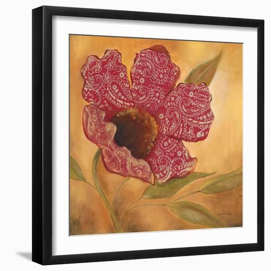 Filigree Poppy 1-Sandra Smith-Framed Art Print