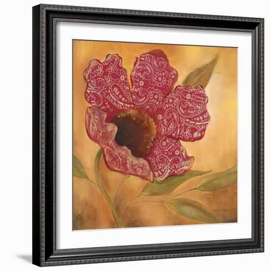 Filigree Poppy 1-Sandra Smith-Framed Art Print