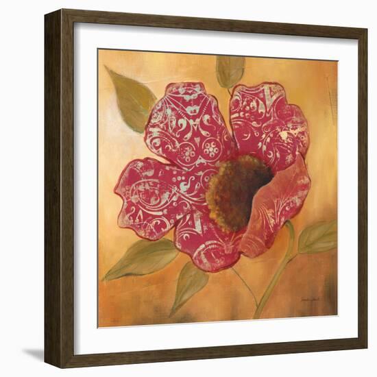 Filigree Poppy 2-Sandra Smith-Framed Art Print