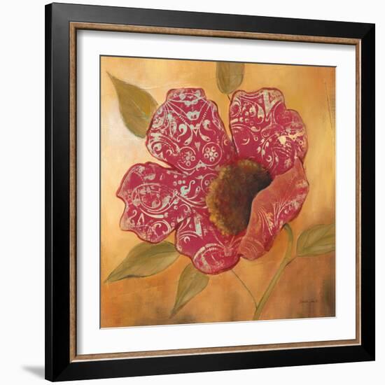 Filigree Poppy 2-Sandra Smith-Framed Art Print