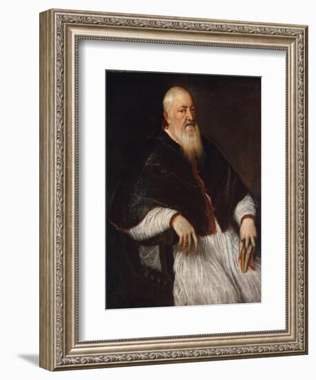 Filippo Archinto, Archbishop of Milan, c.1555-Titian-Framed Giclee Print