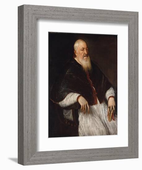 Filippo Archinto, Archbishop of Milan, c.1555-Titian-Framed Giclee Print