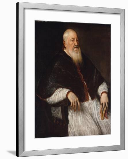 Filippo Archinto, Archbishop of Milan, c.1555-Titian-Framed Giclee Print