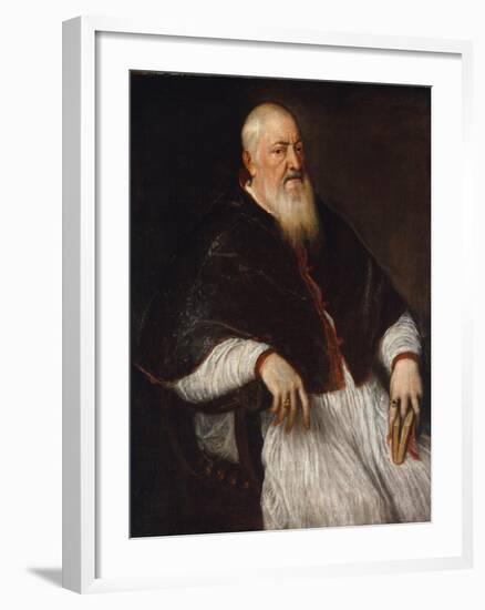 Filippo Archinto, Archbishop of Milan, c.1555-Titian-Framed Giclee Print