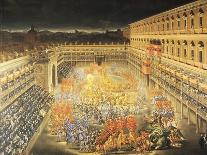 Festival in Honour of Queen Christina of Sweden at the Palazzo Barberini-Filippo Lauri-Mounted Giclee Print