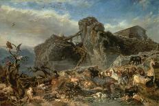 Animals Leaving the Ark, Mount Ararat-Filippo Palizzi-Giclee Print
