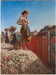 Maiden in the Excavations of Pompeii-Filippo Palizzi-Giclee Print