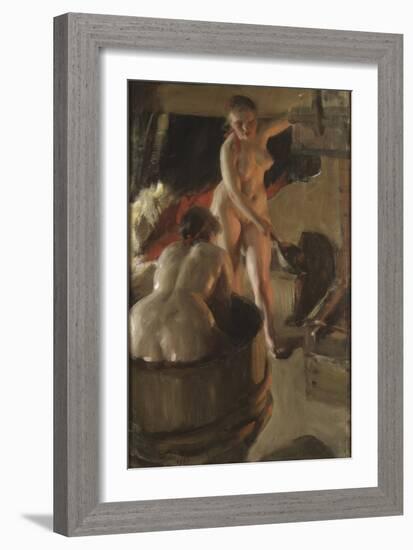 Filles De Dalecarlie Prenant Un Bain - Girls from Dalarna Having a Bath, by Zorn, Anders Leonard (1-Anders Leonard Zorn-Framed Giclee Print