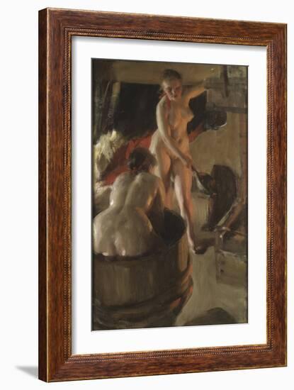 Filles De Dalecarlie Prenant Un Bain - Girls from Dalarna Having a Bath, by Zorn, Anders Leonard (1-Anders Leonard Zorn-Framed Giclee Print