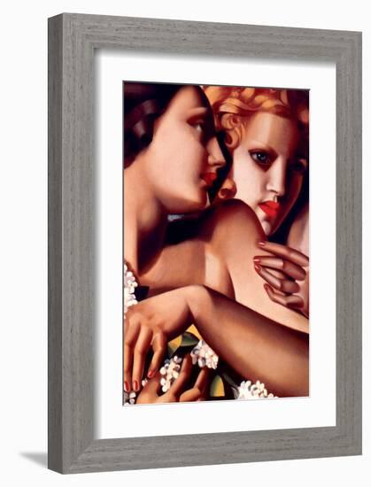 Filles et Lilas-Tamara de Lempicka-Framed Premium Giclee Print