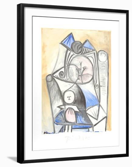 Fillette a la Poupee-Pablo Picasso-Framed Collectable Print