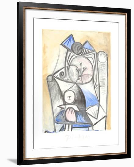 Fillette a la Poupee-Pablo Picasso-Framed Collectable Print