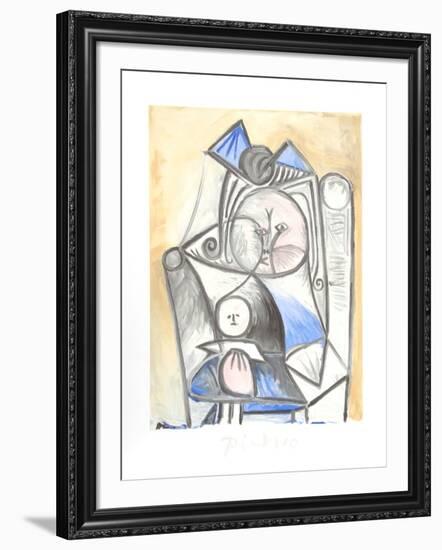 Fillette a la Poupee-Pablo Picasso-Framed Collectable Print