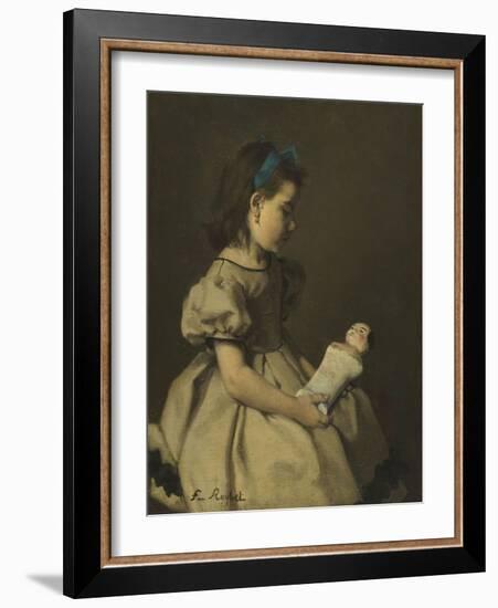 Fillette à la poupée-Ferdinand Roybet-Framed Giclee Print