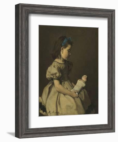 Fillette à la poupée-Ferdinand Roybet-Framed Giclee Print