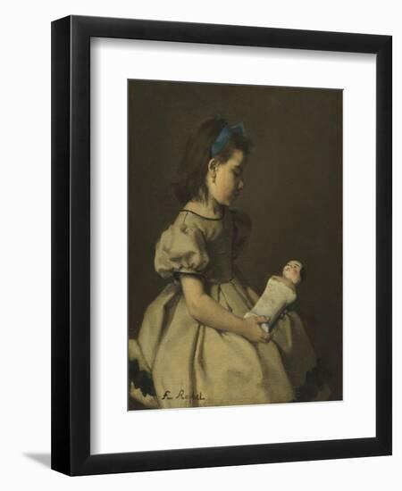 Fillette à la poupée-Ferdinand Roybet-Framed Giclee Print