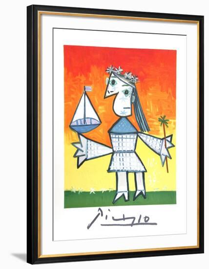 Fillette Couronee au Bateau-Pablo Picasso-Framed Collectable Print