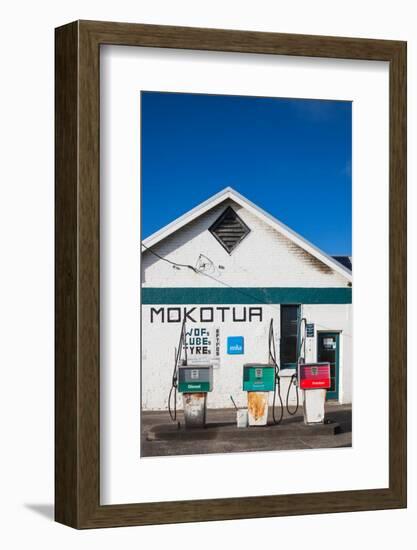 Filling station, Mokotua, The Catlins, Southland, South Island, New Zealand-null-Framed Photographic Print