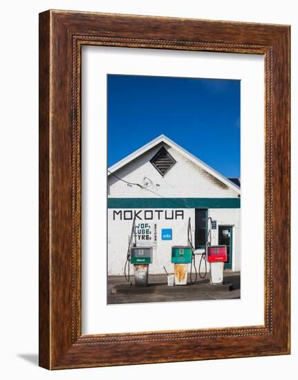 Filling station, Mokotua, The Catlins, Southland, South Island, New Zealand-null-Framed Photographic Print