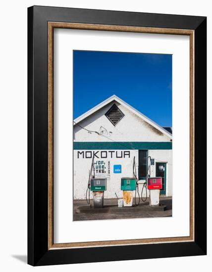 Filling station, Mokotua, The Catlins, Southland, South Island, New Zealand-null-Framed Photographic Print