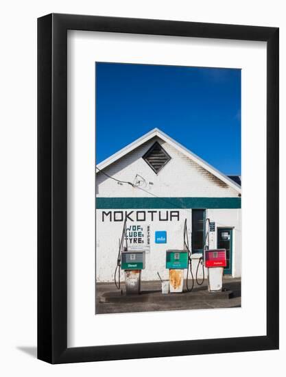 Filling station, Mokotua, The Catlins, Southland, South Island, New Zealand-null-Framed Photographic Print