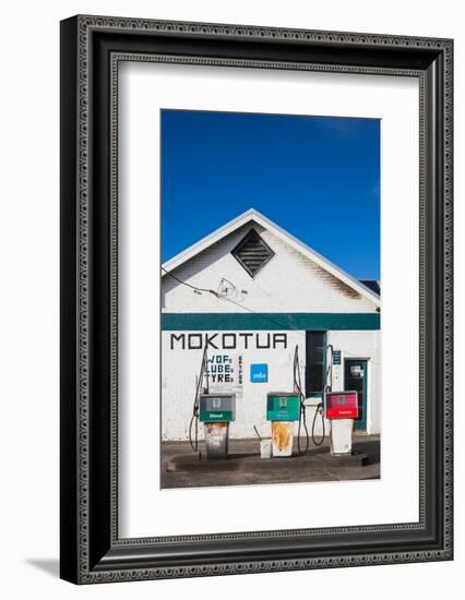 Filling station, Mokotua, The Catlins, Southland, South Island, New Zealand-null-Framed Photographic Print