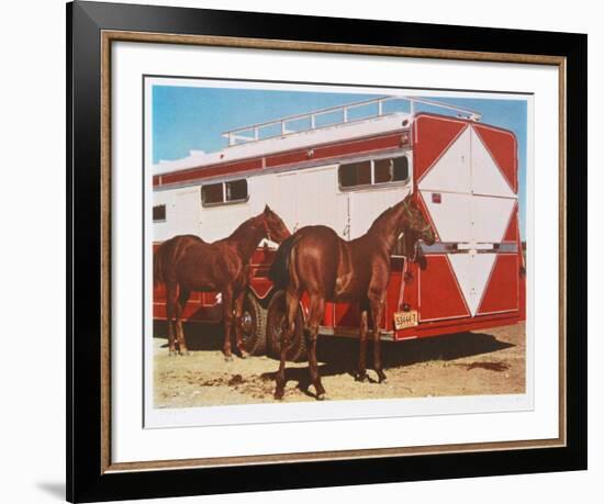 Fillys with Trailer-Richard McLean-Framed Collectable Print