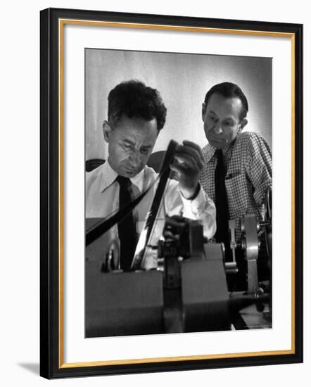 Film Director Elia Kazan Editing "Baby Doll" Film-Gordon Parks-Framed Premium Photographic Print