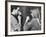 Film Director Francois Truffaut with Actress Julie Christie During Filming of "Fahrenheit 451."-Paul Schutzer-Framed Premium Photographic Print