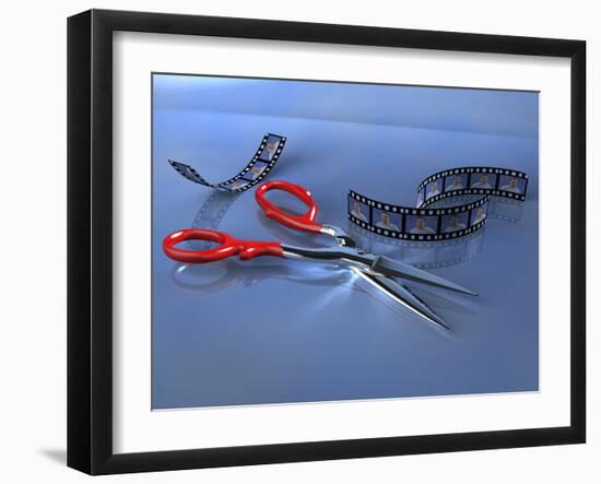 Film Editing, Computer Artwork-Christian Darkin-Framed Photographic Print