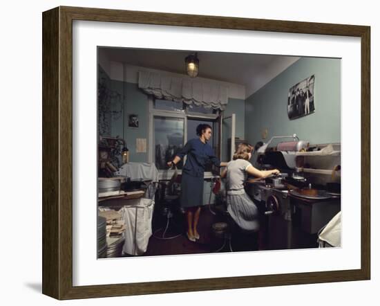 Film Editors at Mosfilm Studio-Dmitri Kessel-Framed Photographic Print