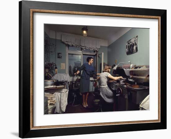 Film Editors at Mosfilm Studio-Dmitri Kessel-Framed Photographic Print