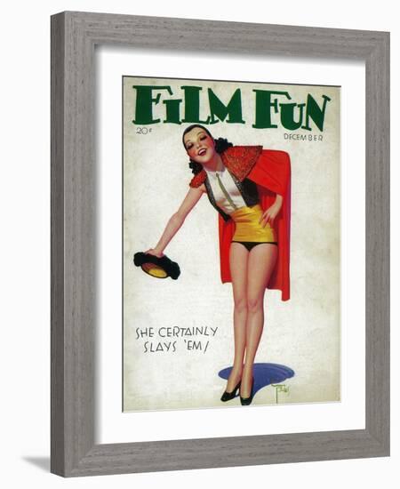 Film Fun Magazine Cover-Lantern Press-Framed Art Print