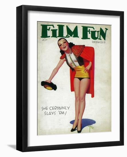 Film Fun Magazine Cover-Lantern Press-Framed Art Print