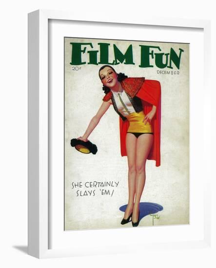 Film Fun Magazine Cover-Lantern Press-Framed Art Print