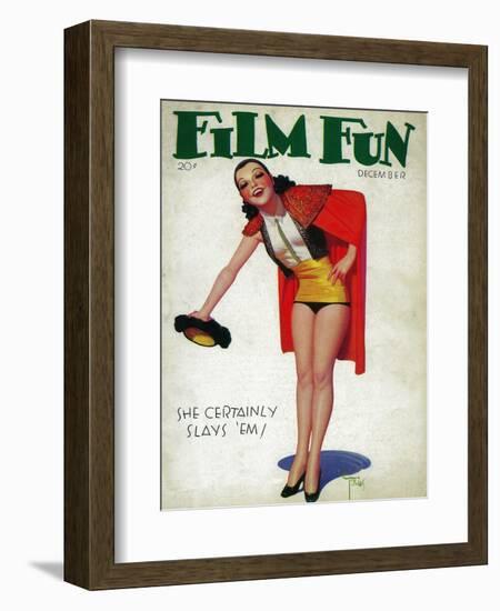 Film Fun Magazine Cover-Lantern Press-Framed Art Print