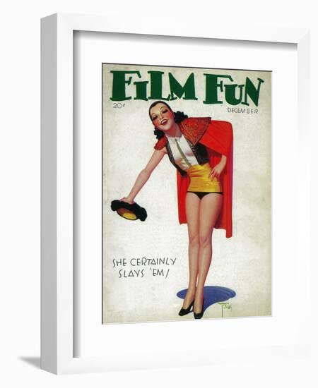 Film Fun Magazine Cover-Lantern Press-Framed Art Print