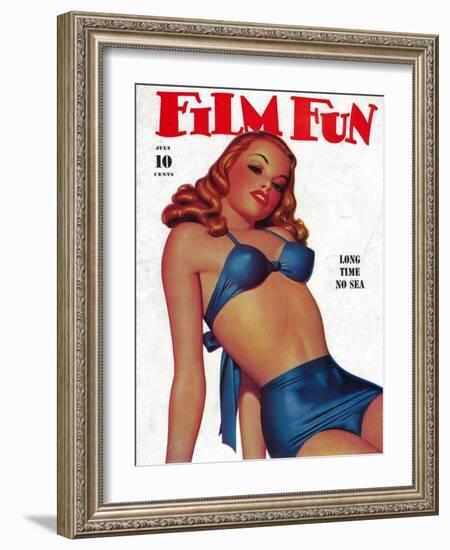 Film Fun Magazine Cover-Lantern Press-Framed Art Print