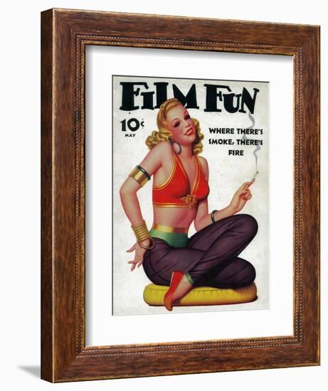 Film Fun Magazine Cover-Lantern Press-Framed Art Print